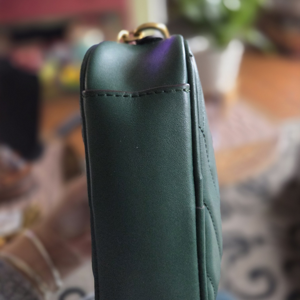 Tory Burch Green Quilted Crossbody Bag - Picture 6 of 9